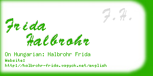 frida halbrohr business card